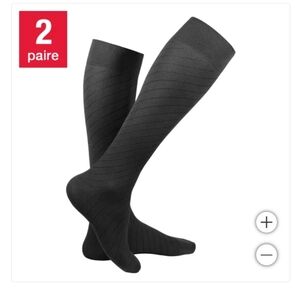 New TruForm Travel Series Compression Socks (15-20 mmHg), 2-pack